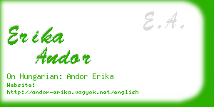 erika andor business card